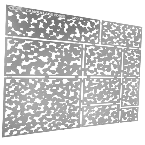 HOMSFOU Sprühabdeckung sprühen DIY -Handwerk Tarnfarbe Tarnschablone Tarnung Camo-Schablonen für Sprühfarbe Tarnvorlagen Edelstahlschablonen Malvorlagen Malform Rostfreier Stahl Silber HOMSFOU Sprühabdeckung sprühen DIY -Handwerk Tarnfarbe Tarnschablone Tarnung Camo-Schablonen für Sprühfarbe Tarnvorlagen Edelstahlschablonen Malvorlagen Malform Rostfreier Stahl Silber von HOMSFOU