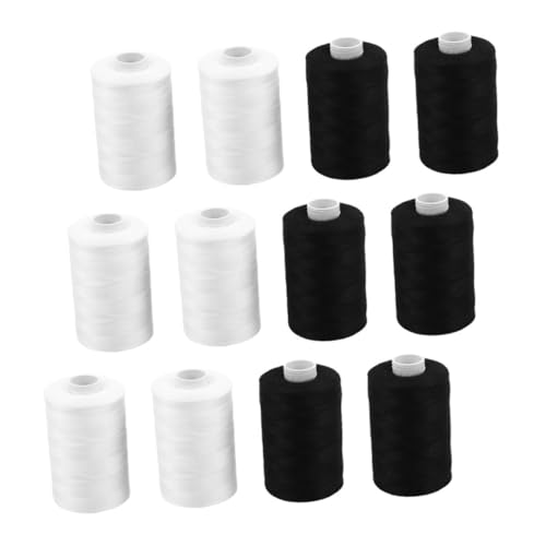 HOMSFOU Spulen Polyester Nähgarn Yards Schwarz Weiß Strapazierfähig Reißfest für Handnähen Stickmaschine Anfänger DIY Textilien Quilten Zubehör HOMSFOU Spulen Polyester Nähgarn Yards Schwarz Weiß Strapazierfähig Reißfest für Handnähen Stickmaschine Anfänger DIY Textilien Quilten Zubehör von HOMSFOU