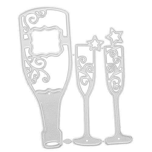HOMSFOU Stanzformen aus Carbonstahl Goblet und Weinflasche Langlebige DIY Präge Schablonen für Scrapbooking Kartenherstellung Hochzeitseinladungen Partydekoration Einfach zu Bedienen HOMSFOU Stanzformen aus Carbonstahl Goblet und Weinflasche Langlebige DIY Präge Schablonen für Scrapbooking Kartenherstellung Hochzeitseinladungen Partydekoration Einfach zu Bedienen von HOMSFOU