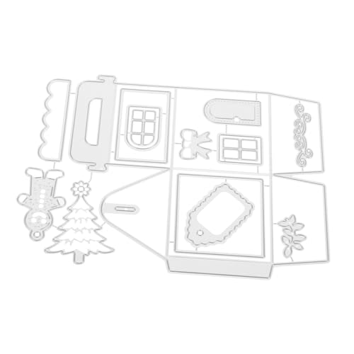 HOMSFOU Stempel Diy Stanzform Weihnachten Prägekarten Herstellen Schneiden Stirbt Ornament Schablone Party Diy Stanzformen Schimmel Für Fotoalben Silber Stahl Mit Hohem Kohlenstoffgehalt von HOMSFOU