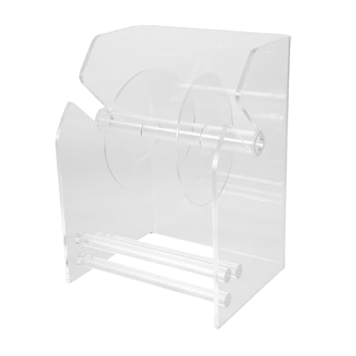HOMSFOU Sticker Dispenser Stand Slot Acryl Etikettenhalter Verstellbarer Sticker Roll Holder für Büro und Desktop Robuste Konstruktion für Einfache Nutzung für Stickerrollen und Etiketten von HOMSFOU