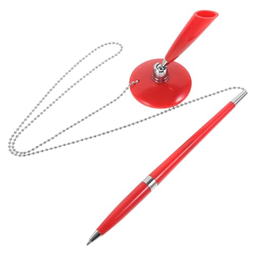 HOMSFOU Stift unterschreiben ausgefallener Stift Bürodesk -Zubehör Griff kugelschreiber Schreibtischstift mit Kette Desktop-Stifte mit Ketten sichern Sie Stift Plastik rot HOMSFOU Stift unterschreiben ausgefallener Stift Bürodesk -Zubehör Griff kugelschreiber Schreibtischstift mit Kette Desktop-Stifte mit Ketten sichern Sie Stift Plastik rot von HOMSFOU