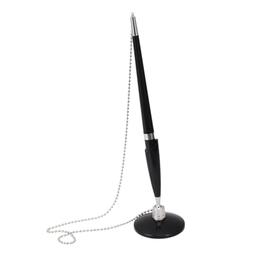 HOMSFOU Stifte für die Bank Schwarz groß Schreibtisch wieder auffüllbar Büro Business Stift Desktop-Kugelschreiber Counter-Business-Stift Rostfreier Stahl Black HOMSFOU Stifte für die Bank Schwarz groß Schreibtisch wieder auffüllbar Büro Business Stift Desktop-Kugelschreiber Counter-Business-Stift Rostfreier Stahl Black von HOMSFOU