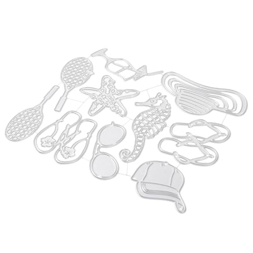 HOMSFOU Strand Themen Stanzformen Metall Cutting für Diy Papierkunst Einladungen und Scrapbooking Robuste und Praktische Schablonen für Kreative Dekorationen von HOMSFOU