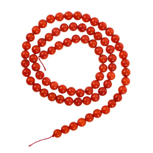 HOMSFOU Strang Runde Korallenperlen Lose Spacer-perlen für DIY Schmuckherstellung Armbänder Halsketten Ohrringe Vielseitige Bastelperlen für Kreative Handarbeiten von HOMSFOU