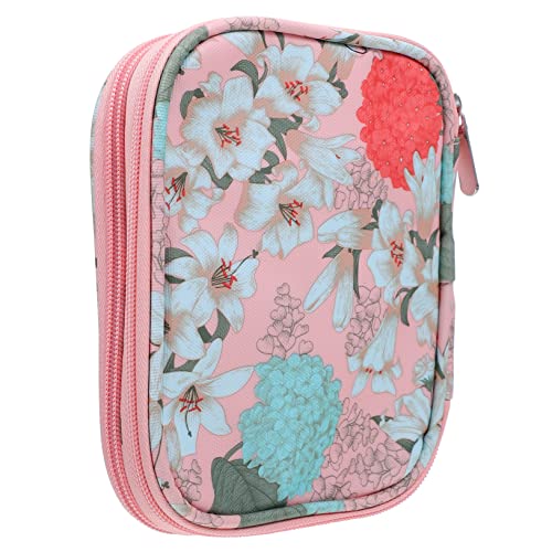 HOMSFOU Stricknadeln Organizer Doppelschichtiger Reißverschluss Häkeln Aufbewahrungsbeutel für Strickzubehör Leichtes Oxford Material für Reisen Home von HOMSFOU