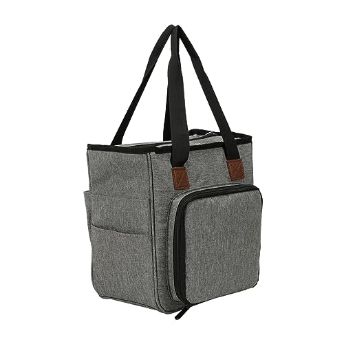 HOMSFOU Stricktasche Multifunktionale Schultertasche für Garn und Strickzubehör Großer Stofforganisator mit Mehreren Fächern für Stricken und Häkeln von HOMSFOU