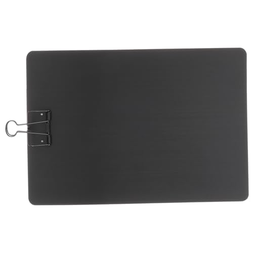 HOMSFOU Tafel Schreibwaren Massen-Klemmbretter Klemmbrett mit Speicher falten Farbe für klein Dokumentenordner praktischer Aktenclip Robustes Schreibbrett Büro-Klemmbrett Überzug Schwarz von HOMSFOU
