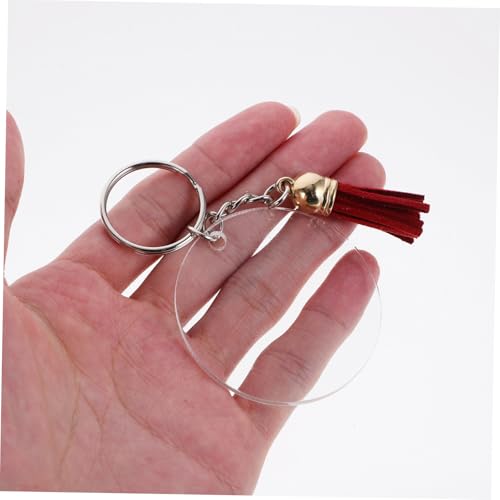 HOMSFOU Teiliges Acryl Schlüsselanhänger mit Bunten Leder Quasten DIY Schlüsselanhänger Zubehör für Kreative Bastelprojekte Vielseitige Blanko Schlüsselringe zum Gestalten und Verschenken HOMSFOU Teiliges Acryl Schlüsselanhänger mit Bunten Leder Quasten DIY Schlüsselanhänger Zubehör für Kreative Bastelprojekte Vielseitige Blanko Schlüsselringe zum Gestalten und Verschenken von HOMSFOU