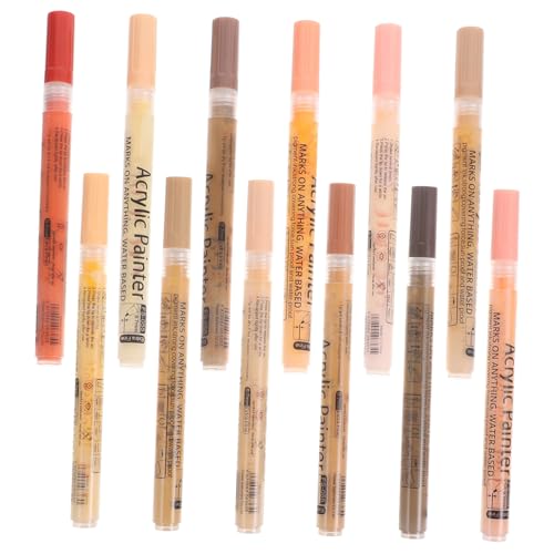 HOMSFOU Teiliges Acrylfarben Marker Set Spitze Hautfarbene Acrylstifte für Erwachsene Ergonomisch Vielseitig für Stein Holz DIY Kunst und Basteln von HOMSFOU