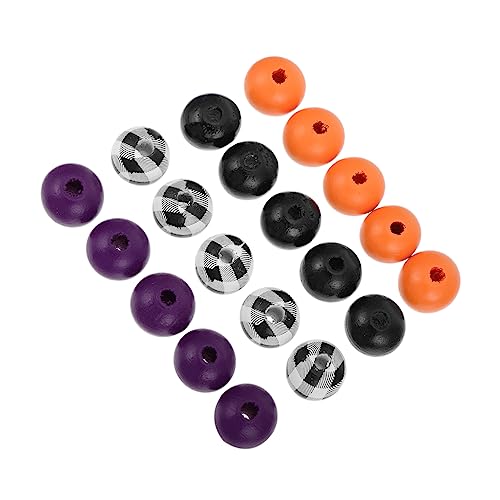 HOMSFOU Teiliges Holzperlen Bunte Halloween Perlen mit Tassel Anhänger Diy Bastelset für Schmuck Schlüsselanhänger und Dekorationen Orange Rot Lila HOMSFOU Teiliges Holzperlen Bunte Halloween Perlen mit Tassel Anhänger Diy Bastelset für Schmuck Schlüsselanhänger und Dekorationen Orange Rot Lila von HOMSFOU