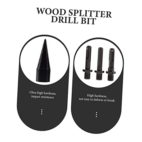 HOMSFOU Teiliges Holzspaltbohrer mit Tiefem Gewindedesign Hochwertiger Stahl Kompatibel mit Rund und Sechskantschaft Elektrobohrern Robust für Eiche Hickory Walnuss und Ahorn von HOMSFOU