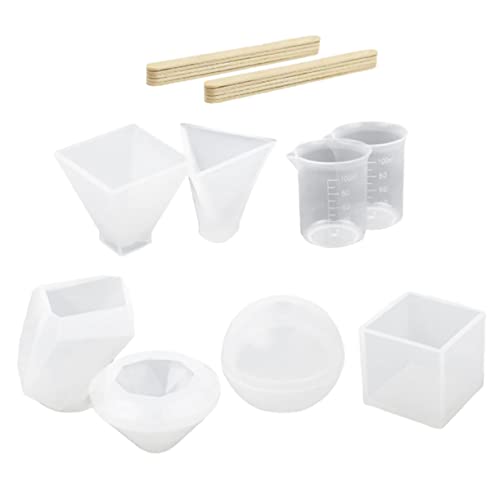 HOMSFOU Teiliges Silikonform Set für Diy Projekte Kreative Formen Verschiedenen Designs Leicht zu Reinigen und Flexibel für Gießen und Basteln von HOMSFOU