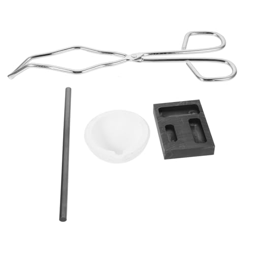 HOMSFOU Tiegel Gießform Set mit Zangen für Schmuckherstellung Hochtemperaturbeständig Präzise Ergebnisse für DIY Projekte und Metalllegierungen von HOMSFOU