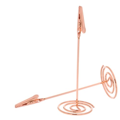 HOMSFOU Tischnummernhalter Roségold Kreative Partyclips für Hochzeiten Menüclips und Platzkartenhalter Eleganter Fotohalter für Tischdekorationen Teiliges von HOMSFOU