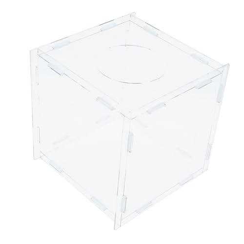 HOMSFOU Transparente Acryl Lotteriekiste Abnehmbar und Zusammenbaubar für Gewinnspiele Partys und Veranstaltungen Praktische Ticketaufbewahrung und Sichere Lagerung von Tickets Bargeld und von HOMSFOU