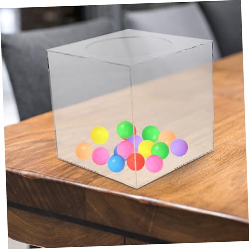 HOMSFOU Transparente Acryl Spendenbox Mehrzweck Losbox für Meetings und Wohltätigkeitsaktionen Stabile Aufbewahrungsbox für Büro und Veranstaltungen von HOMSFOU