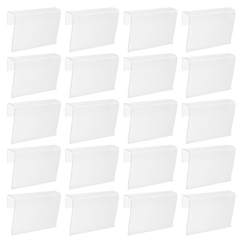 HOMSFOU Transparente Etikettenhalter für Einzelhandel, Preisschilder und Aufbewahrungsbehälter für Zuhause, wiederverwendbare Schilder-Clips für einfache Identifizierung, 50 Stück HOMSFOU Transparente Etikettenhalter für Einzelhandel, Preisschilder und Aufbewahrungsbehälter für Zuhause, wiederverwendbare Schilder-Clips für einfache Identifizierung, 50 Stück von HOMSFOU