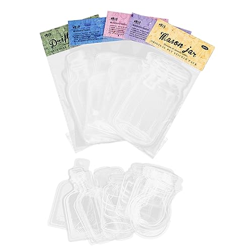 HOMSFOU Transparente Pet Aufkleber für Diy Flaschen pro Packung für Scrapbooking Handwerksprojekte und Kreative Dekorationen von HOMSFOU
