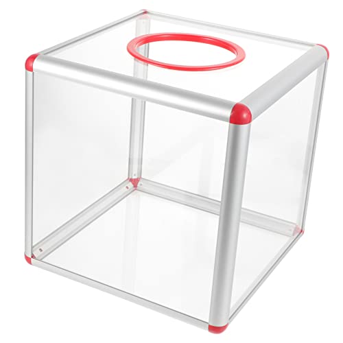 HOMSFOU Transparente Spendenbox Multifunktionale Losbox für Verlosungen Spenden und Robuste Acrylkonstruktion für Veranstaltungen und Feiern und Fair bei Aktionen von HOMSFOU