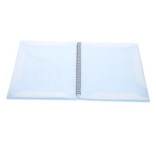 HOMSFOU Transparenter Buchordner Papierordner Dokumentenhalter Dokumenten Organizer Klaviernotenordner Bürobedarf Musikordner Dokumente Aktenordner Aluminiumlegierung Blau von HOMSFOU