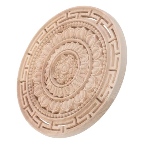 HOMSFOU Unlackierte Holzornamente Mandala Blume Holzapplikation Holzornamente für Schrank Tür Bett Wandschmuck Europäisches Design Holzdekor HOMSFOU Unlackierte Holzornamente Mandala Blume Holzapplikation Holzornamente für Schrank Tür Bett Wandschmuck Europäisches Design Holzdekor von HOMSFOU