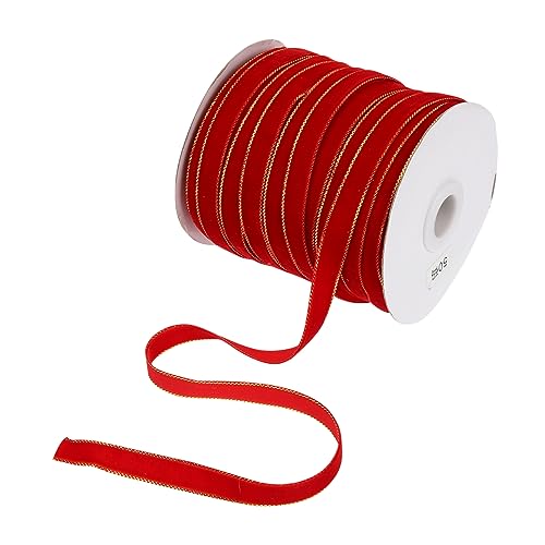 HOMSFOU Veloursband für Weihnachten Yards Rotes Geschenkband für Bastelprojekte Dekoration von Weihnachtsbäumen und Geschenkverpackungen Langlebig und Einfach zu Verarbeiten HOMSFOU Veloursband für Weihnachten Yards Rotes Geschenkband für Bastelprojekte Dekoration von Weihnachtsbäumen und Geschenkverpackungen Langlebig und Einfach zu Verarbeiten von HOMSFOU