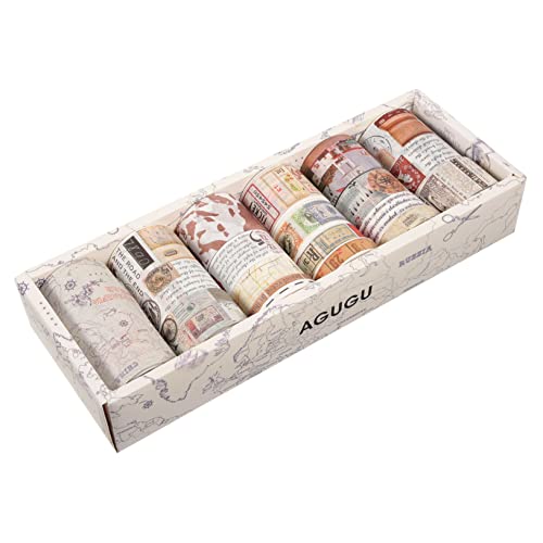 HOMSFOU Vintage Aufkleber Scrapbooking Klebeband Aufkleber Für Scrapbooking Journalstreifen Scrapbook Zubehör Briefpapier Retro Aufkleber Selbstklebendes Klebeband Washi von HOMSFOU