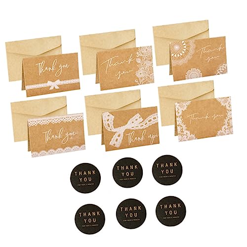 HOMSFOU Vintage Dankeskarten mit Umschlägen und Stickern Diy Grußkarten für Einladungen oder Persönliche Nachrichten Klappkarten Umschläge Aufkleber HOMSFOU Vintage Dankeskarten mit Umschlägen und Stickern Diy Grußkarten für Einladungen oder Persönliche Nachrichten Klappkarten Umschläge Aufkleber von HOMSFOU