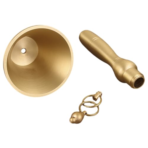 HOMSFOU Vintage Handglocke aus Kupfer mit Griff Vielseitige Handglocke für Schule Party Empfang und Robuste Serviceglocke zum Signalisieren HOMSFOU Vintage Handglocke aus Kupfer mit Griff Vielseitige Handglocke für Schule Party Empfang und Robuste Serviceglocke zum Signalisieren von HOMSFOU