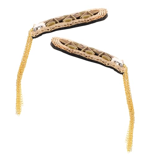 HOMSFOU Vintage Schulter epaulette mit Metallfransen Dekorative Schulterbrosche für Damen und Herren Modisches Accessoire für Hochzeiten Fotoshootings Cosplay und Bühnenoutfits von HOMSFOU