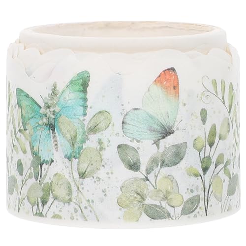 HOMSFOU Vintage Washi Tape mit Blumenmuster Langlebiges DIY Klebeband für Scrapbooking Journaling und Bastelarbeiten Rückstandsfrei Entfernbar Lebendige Farben von HOMSFOU