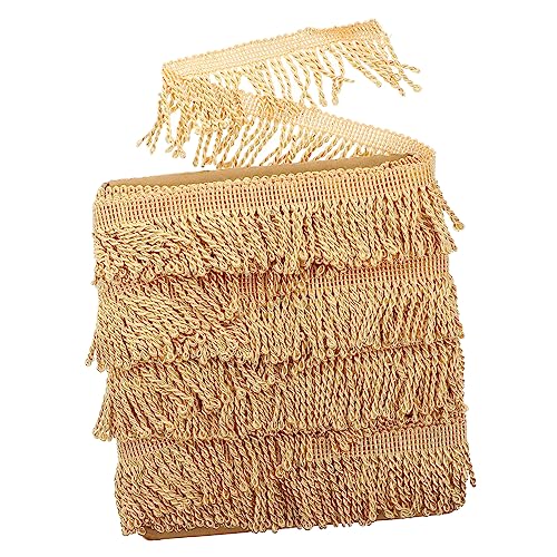 HOMSFOU Vorhangfransen Quasten Bordüre für DIY Dekoration Vielseitig Einsetzbar Pack Elegantes Design für Vorhänge und Sofas Leicht Zuschneidbar Hochwertige Textur von HOMSFOU