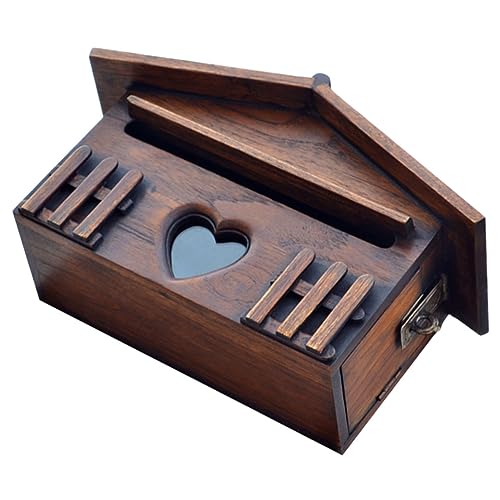 HOMSFOU Wand Montierter Wetterfester Briefkasten aus Holz Rustikale Vorschlagsbox für Villa für Post und Vorschläge Vintage Stil Langlebig und Robust HOMSFOU Wand Montierter Wetterfester Briefkasten aus Holz Rustikale Vorschlagsbox für Villa für Post und Vorschläge Vintage Stil Langlebig und Robust von HOMSFOU