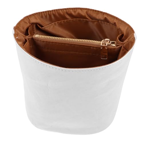 HOMSFOU Wasserfeste Handtaschen-einsatz Organizer mit Reißverschluss Bucket Bag Innenfutter Robuste Mini Innentasche mit Mehreren Fächern Stabiler Organizer für Kleine Bucket Bags für von HOMSFOU