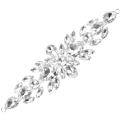 HOMSFOU Wassertropfen Strass Applikation Für Braut Und Hochzeit Kleid Weiß Strasssteine Schuhe Patches Schuhe Zubehör Dekorative Patches Kleidung DIY Schmücken Kleidung von HOMSFOU
