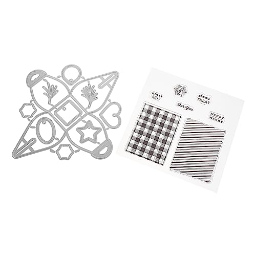 HOMSFOU Weihnachtliche Stanzformen Teilig Carbonstahl DIY Geschenkbox Basteln Scrapbooking Kartengestaltung Stabile Schneidvorlage für Weihnachtsgeschenke Kreative Papierkunst von HOMSFOU