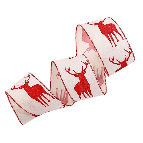 HOMSFOU Weihnachtliches Dekoband Breit mit Weißen Rentiermotiven Vielseitiges Geschenkband und DIY Christbaumschmuck Langlebig Bedruckt für Verpackung und Festliche Dekoration HOMSFOU Weihnachtliches Dekoband Breit mit Weißen Rentiermotiven Vielseitiges Geschenkband und DIY Christbaumschmuck Langlebig Bedruckt für Verpackung und Festliche Dekoration von HOMSFOU
