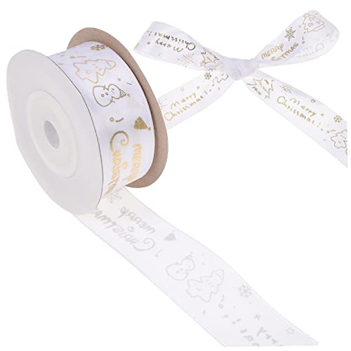 HOMSFOU Weihnachtliches Geschenkband für Bastelprojekte Breit Fröhlichem Weiß für Weihnachtsdekoration Geschenkverpackung und Diy Schleifen HOMSFOU Weihnachtliches Geschenkband für Bastelprojekte Breit Fröhlichem Weiß für Weihnachtsdekoration Geschenkverpackung und Diy Schleifen von HOMSFOU