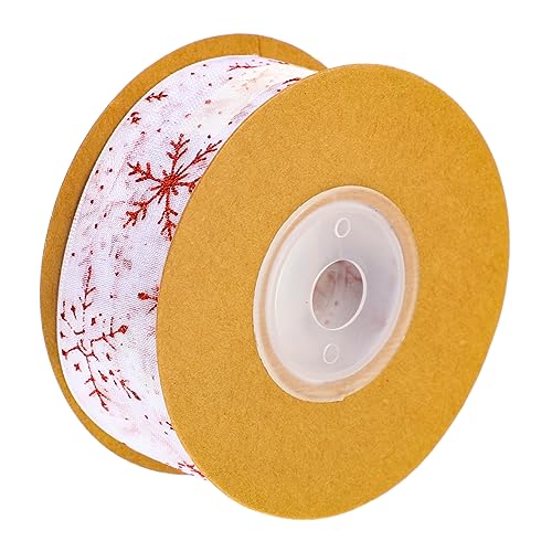 HOMSFOU Weihnachtliches Geschenkband mit Schneeflocken Print Dekoratives Diy Ribbon für Geschenkverpackungen Bastelprojekte und Festtagsdekorationen HOMSFOU Weihnachtliches Geschenkband mit Schneeflocken Print Dekoratives Diy Ribbon für Geschenkverpackungen Bastelprojekte und Festtagsdekorationen von HOMSFOU