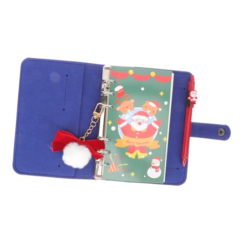 HOMSFOU Weihnachtliches Mädchen Tagebuch aus Filz Teiliges Journal Notizbuch mit Dekorativem Schlüsselanhänger und Aufklebern Tragbares Abgerundetes Softcover Notizbuch für Schule und HOMSFOU Weihnachtliches Mädchen Tagebuch aus Filz Teiliges Journal Notizbuch mit Dekorativem Schlüsselanhänger und Aufklebern Tragbares Abgerundetes Softcover Notizbuch für Schule und von HOMSFOU