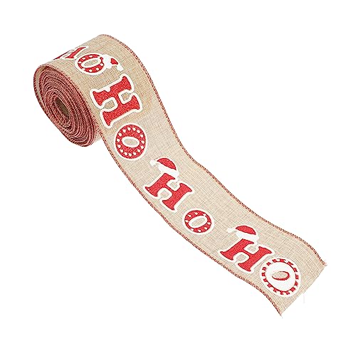 HOMSFOU Weihnachts Dekorband aus Strapazierfähigem Leinen Bunt Bedrucktes Geschenkband mit Weihnachtsmotiven für Geschenkverpackung DIY Bastelarbeiten und Festliche Partydekorationen HOMSFOU Weihnachts Dekorband aus Strapazierfähigem Leinen Bunt Bedrucktes Geschenkband mit Weihnachtsmotiven für Geschenkverpackung DIY Bastelarbeiten und Festliche Partydekorationen von HOMSFOU