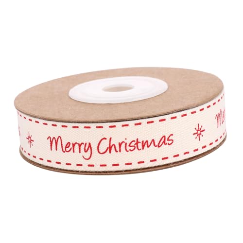 HOMSFOU Weihnachtsband Baumwolle Rolle mit Festlichem Druck Zubehör für Geschenkverpackungen Dekoration und Kreative Projekte für Weihnachtsfeiern HOMSFOU Weihnachtsband Baumwolle Rolle mit Festlichem Druck Zubehör für Geschenkverpackungen Dekoration und Kreative Projekte für Weihnachtsfeiern von HOMSFOU