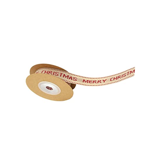 HOMSFOU Weihnachtsband Baumwolle Und Leinen Festliches DIY Geschenkband Für Weihnachtsverpackungen Dekoration Und Bastelprojekte Yards Merry Christmas Design von HOMSFOU