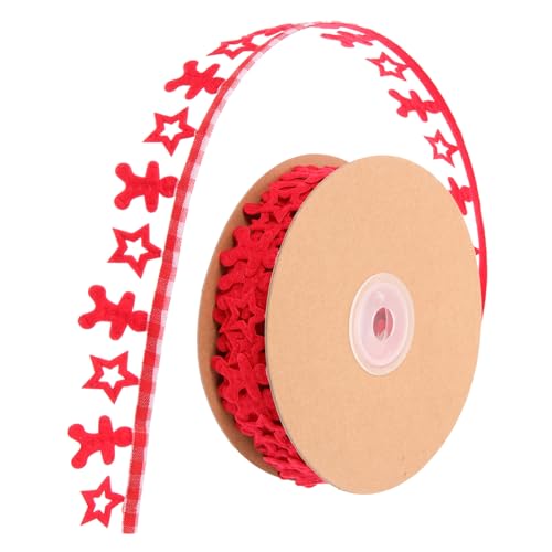 HOMSFOU Weihnachtsband Dickem für Geschenkverpackungen Bastelarbeiten Weihnachtsbaum Dekoration Kranz und Hochzeitsdeko Rot mit Festlichem Design HOMSFOU Weihnachtsband Dickem für Geschenkverpackungen Bastelarbeiten Weihnachtsbaum Dekoration Kranz und Hochzeitsdeko Rot mit Festlichem Design von HOMSFOU