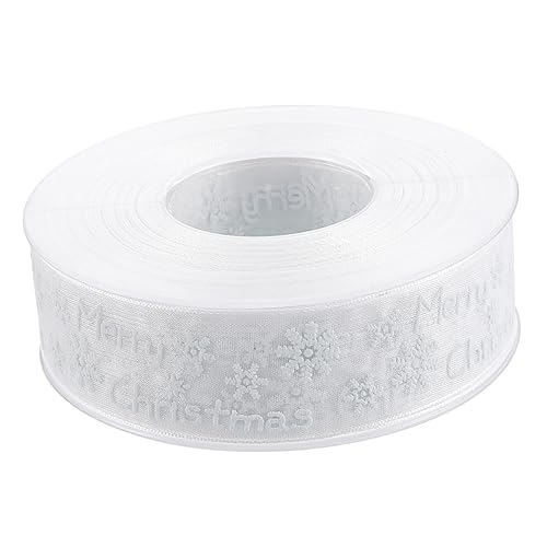 HOMSFOU Weihnachtsband Weißes Geschenkverpackungsband für Festliche Dekoration für und DIY Bastelprojekte von HOMSFOU