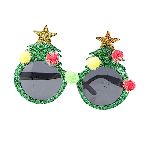 HOMSFOU Festival-party-brille Weihnachtsbrillengestell Weihnachtsmann-brille Urlaubssonnenbrille Weihnachtsbrille Prop Weihnachtsmann-kostüm Neuheit Partybrille Weihnachtsbaum Zubehör von HOMSFOU
