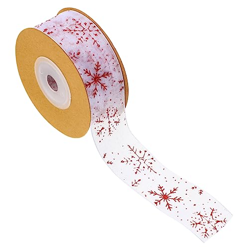 HOMSFOU Weihnachtsschleifenband mit Schneeflocken Muster Transparentes Geschenkband für Diy Projekte für Weihnachtsgeschenke Dekoration und Bastelarbeiten HOMSFOU Weihnachtsschleifenband mit Schneeflocken Muster Transparentes Geschenkband für Diy Projekte für Weihnachtsgeschenke Dekoration und Bastelarbeiten von HOMSFOU