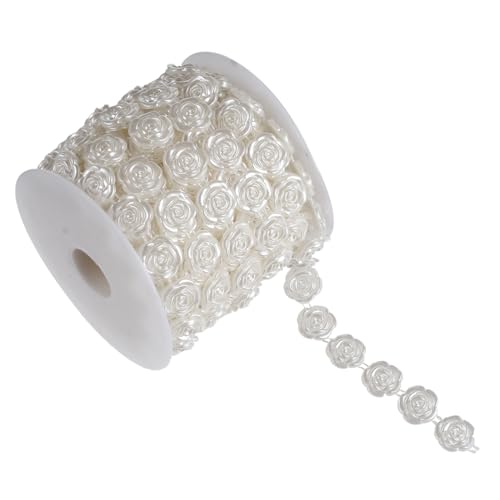 HOMSFOU Weiße Rosenblüten Kette Nähen Blumenverzierung für DIY Handwerk Haaraccessoires Geschenkdekoration HOMSFOU Weiße Rosenblüten Kette Nähen Blumenverzierung für DIY Handwerk Haaraccessoires Geschenkdekoration von HOMSFOU