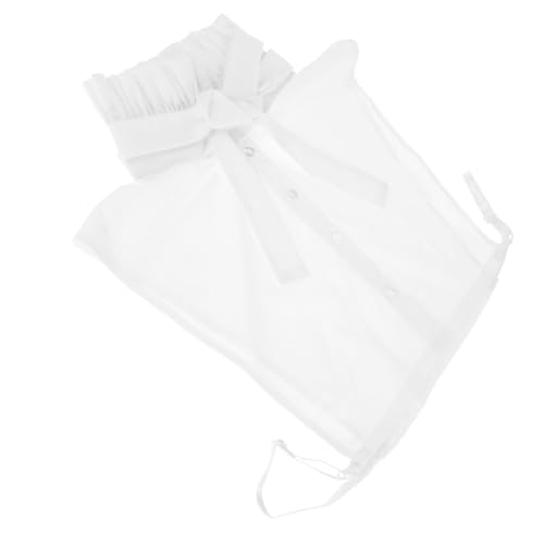 HOMSFOU Weißer Abnehmbarer Blusenkragen mit Rüschen und Schleife Damen Eleganter Fake Collar für Herbst Winter zum Übereinandertragen Leichter Baumwollkragen für Büro Party Alltag HOMSFOU Weißer Abnehmbarer Blusenkragen mit Rüschen und Schleife Damen Eleganter Fake Collar für Herbst Winter zum Übereinandertragen Leichter Baumwollkragen für Büro Party Alltag von HOMSFOU